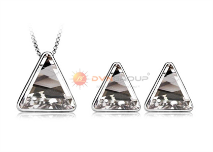 Rhodium Plated | Gemstone Pendant Sets